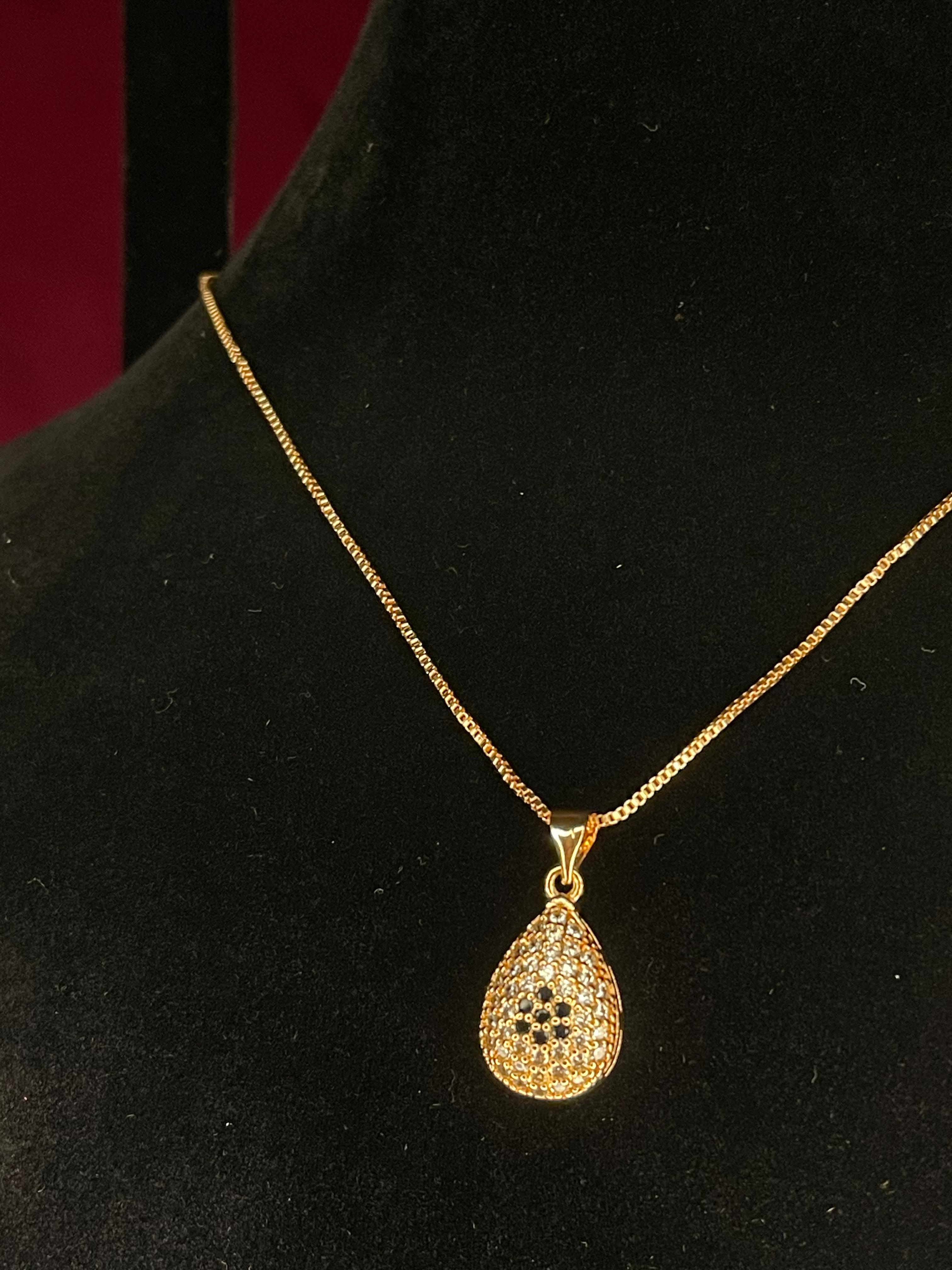 Golden Teardrop Elegance Jewelry Set (Necklace, Earrings, Bracelet & Ring)
