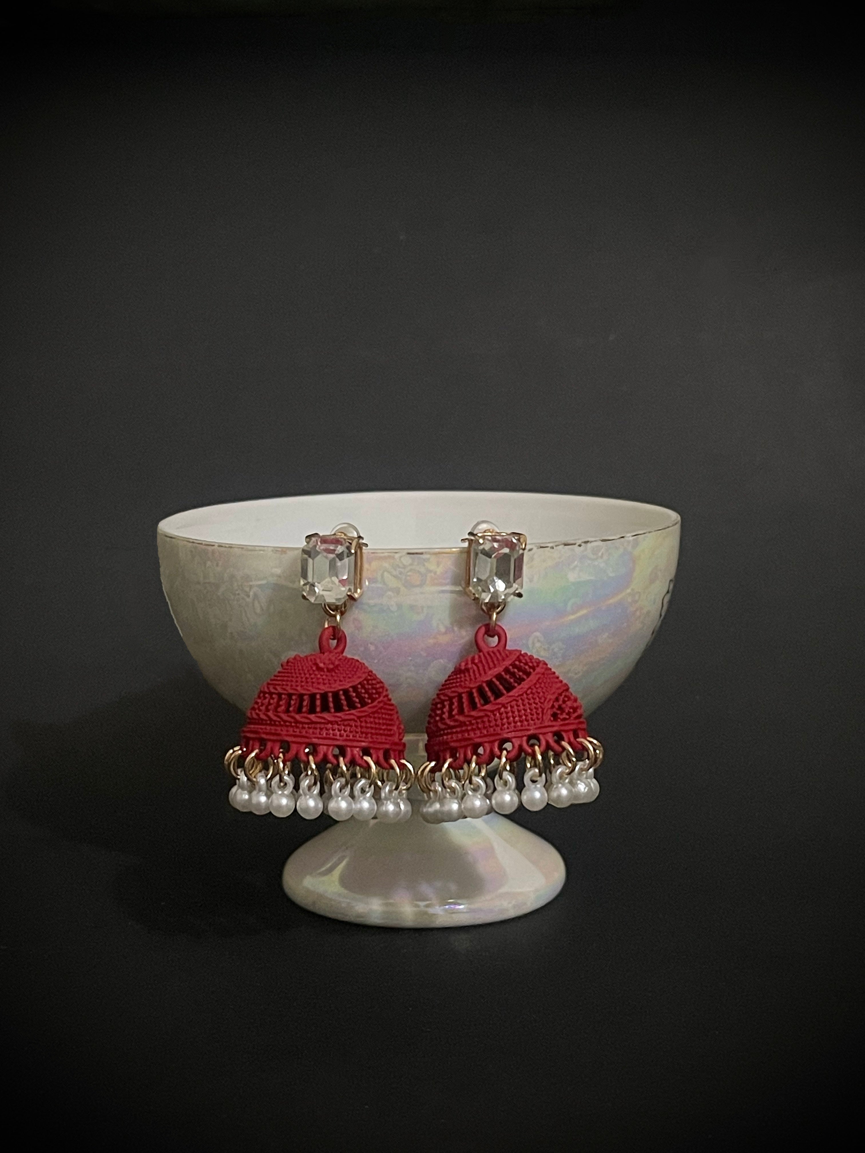 Radiant Gemstone Jhumka Earrings