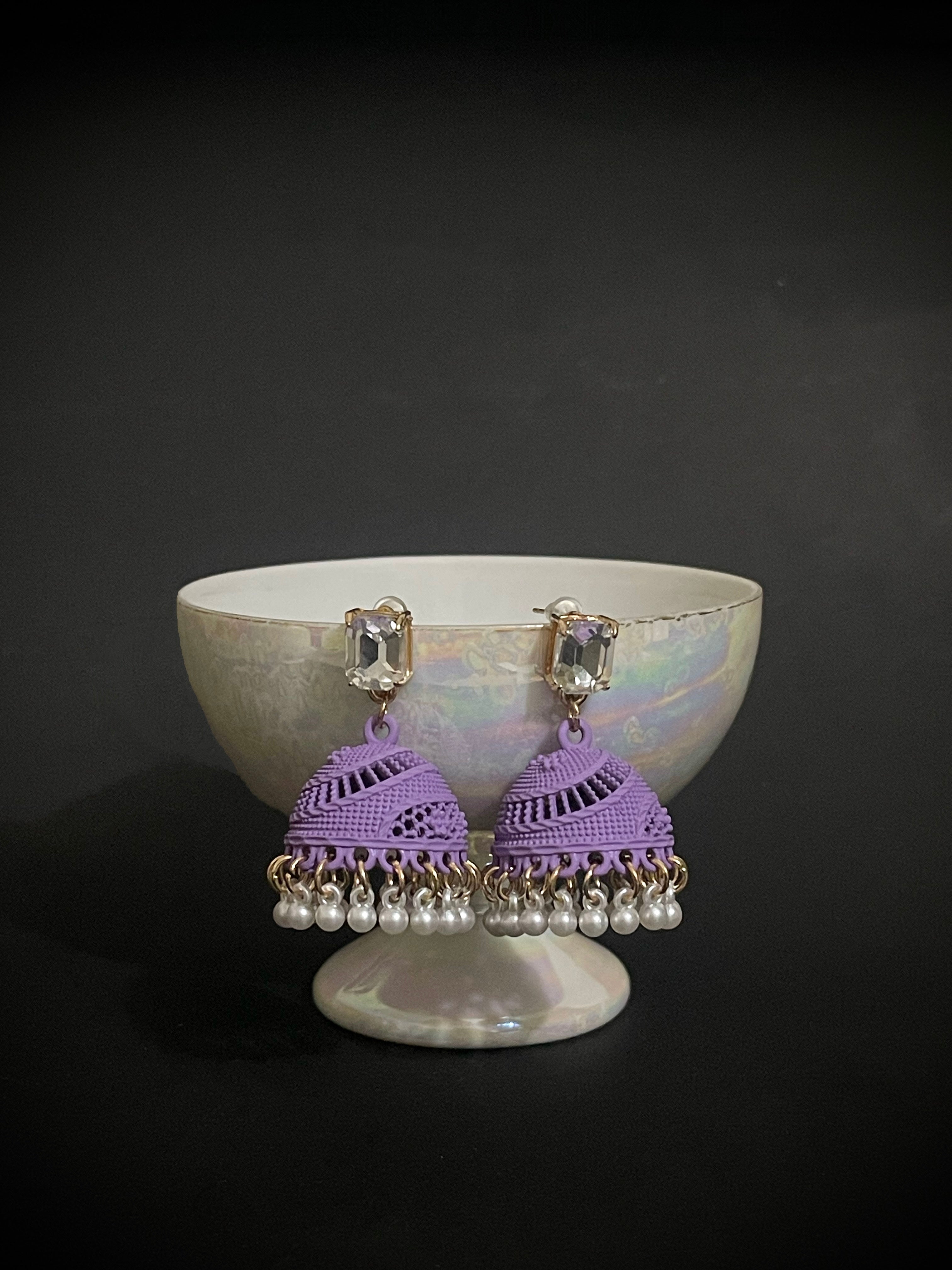 Radiant Gemstone Jhumka Earrings