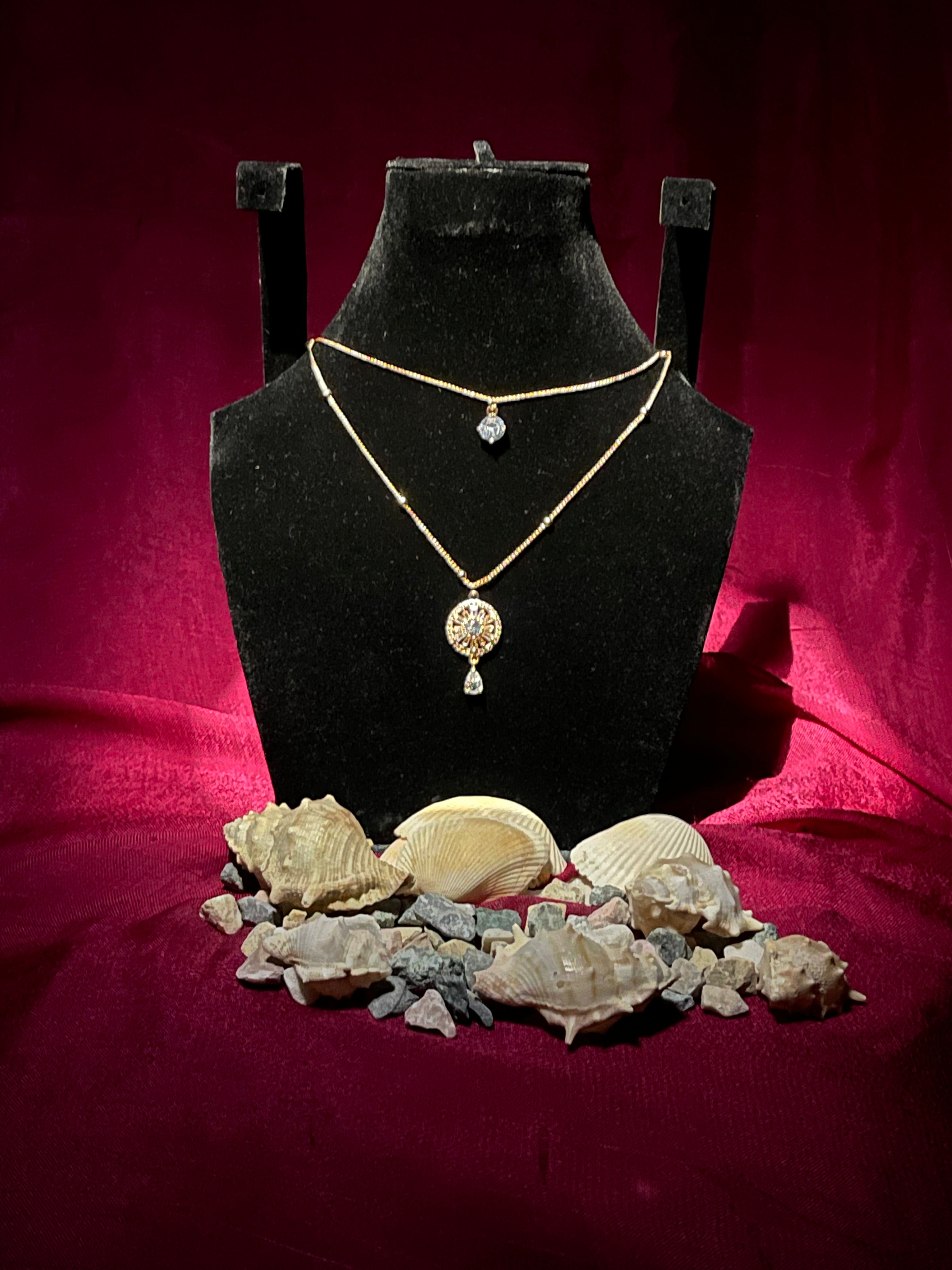 Celestial Medallion Double-Layer Necklace