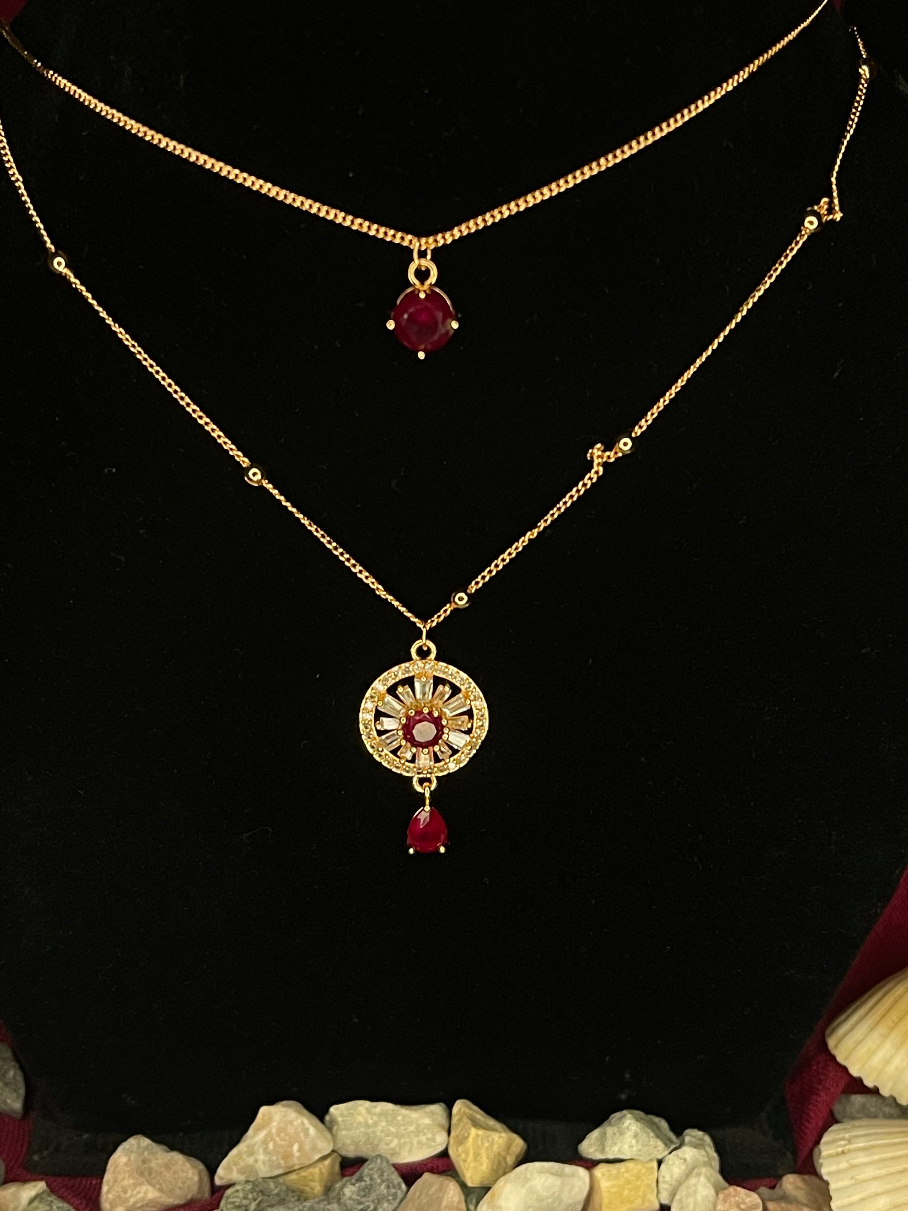Celestial Medallion Double-Layer Necklace