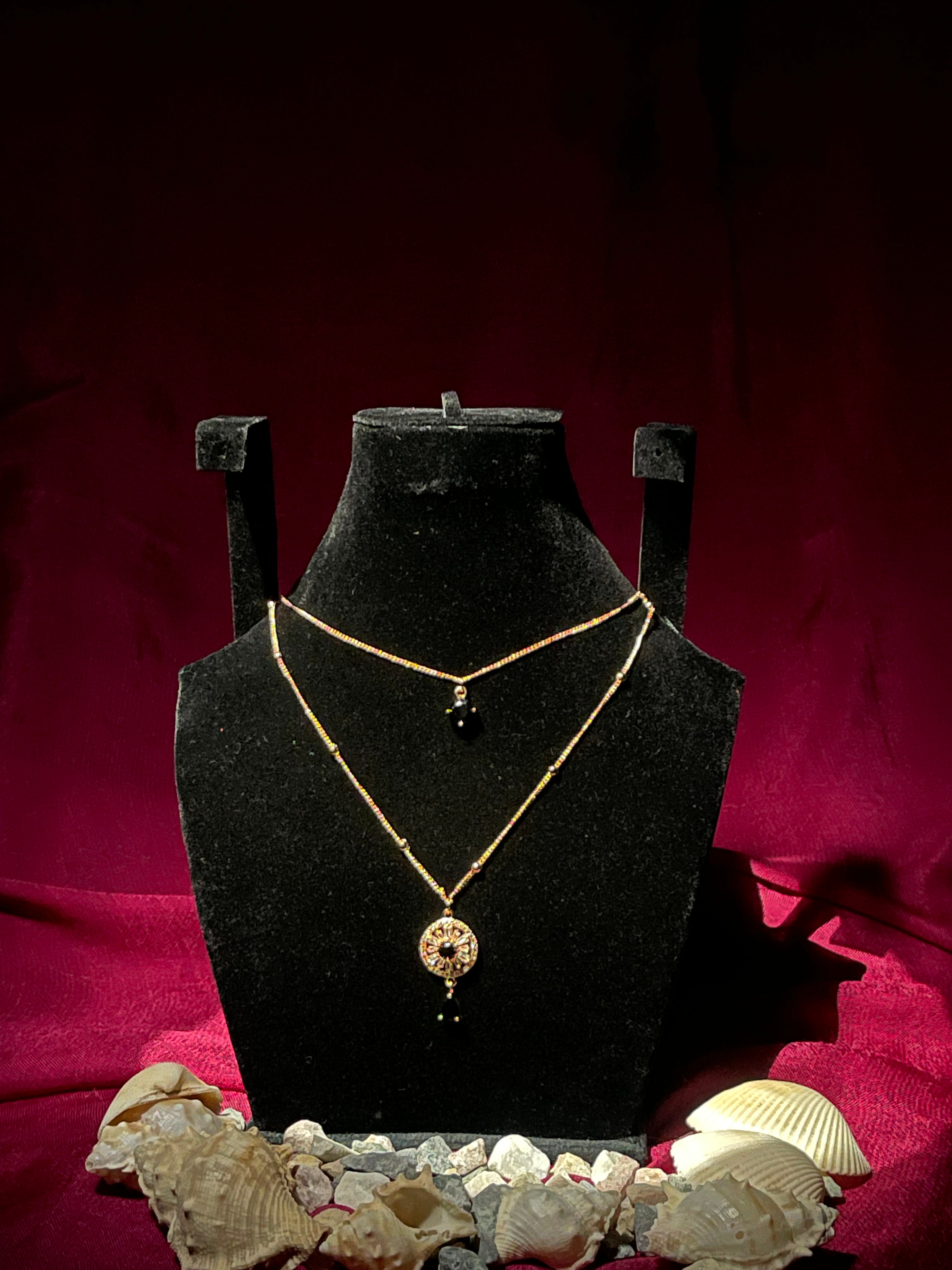 Celestial Medallion Double-Layer Necklace
