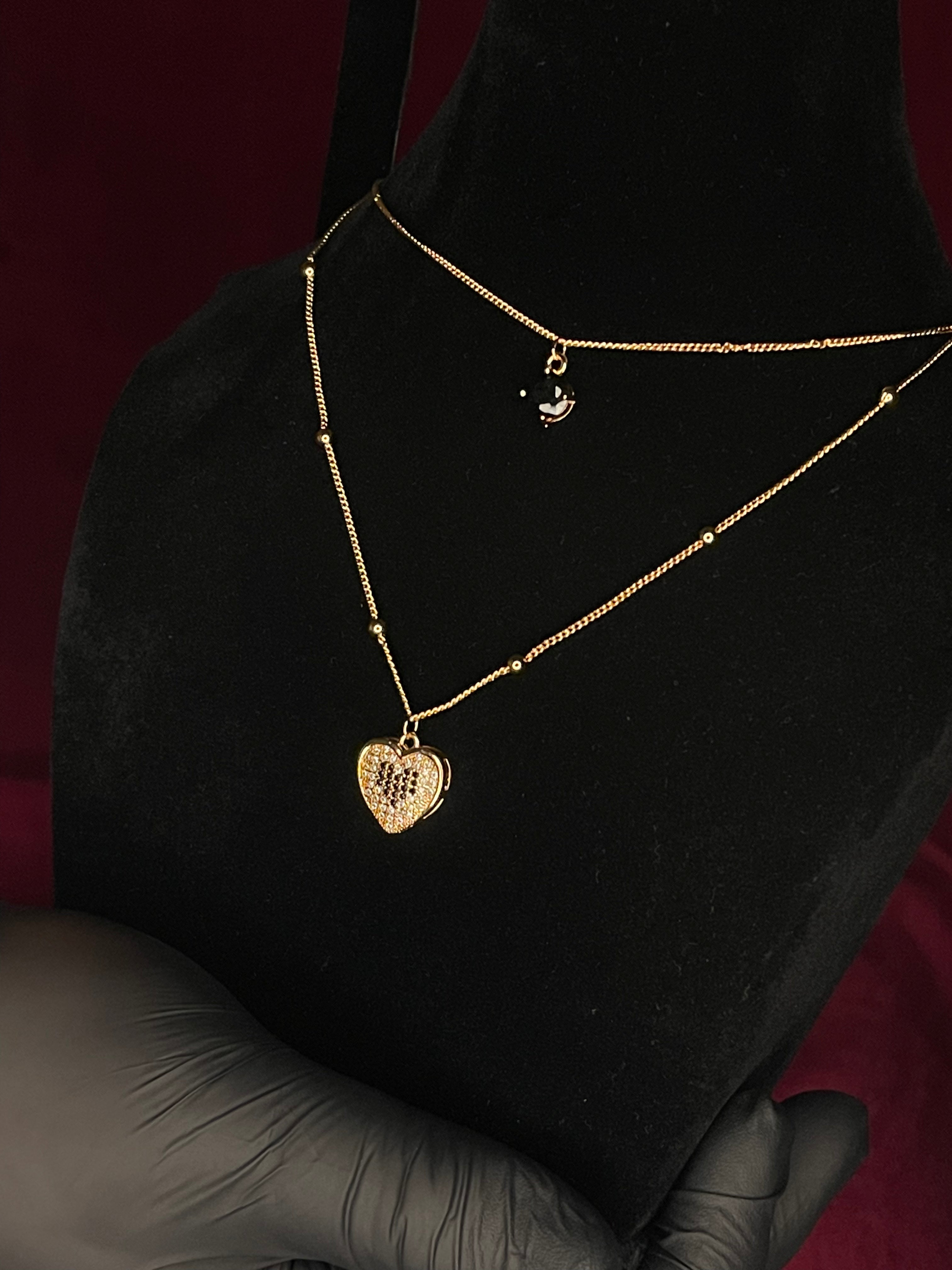 Radiant Crystal Dual Pendant Necklace