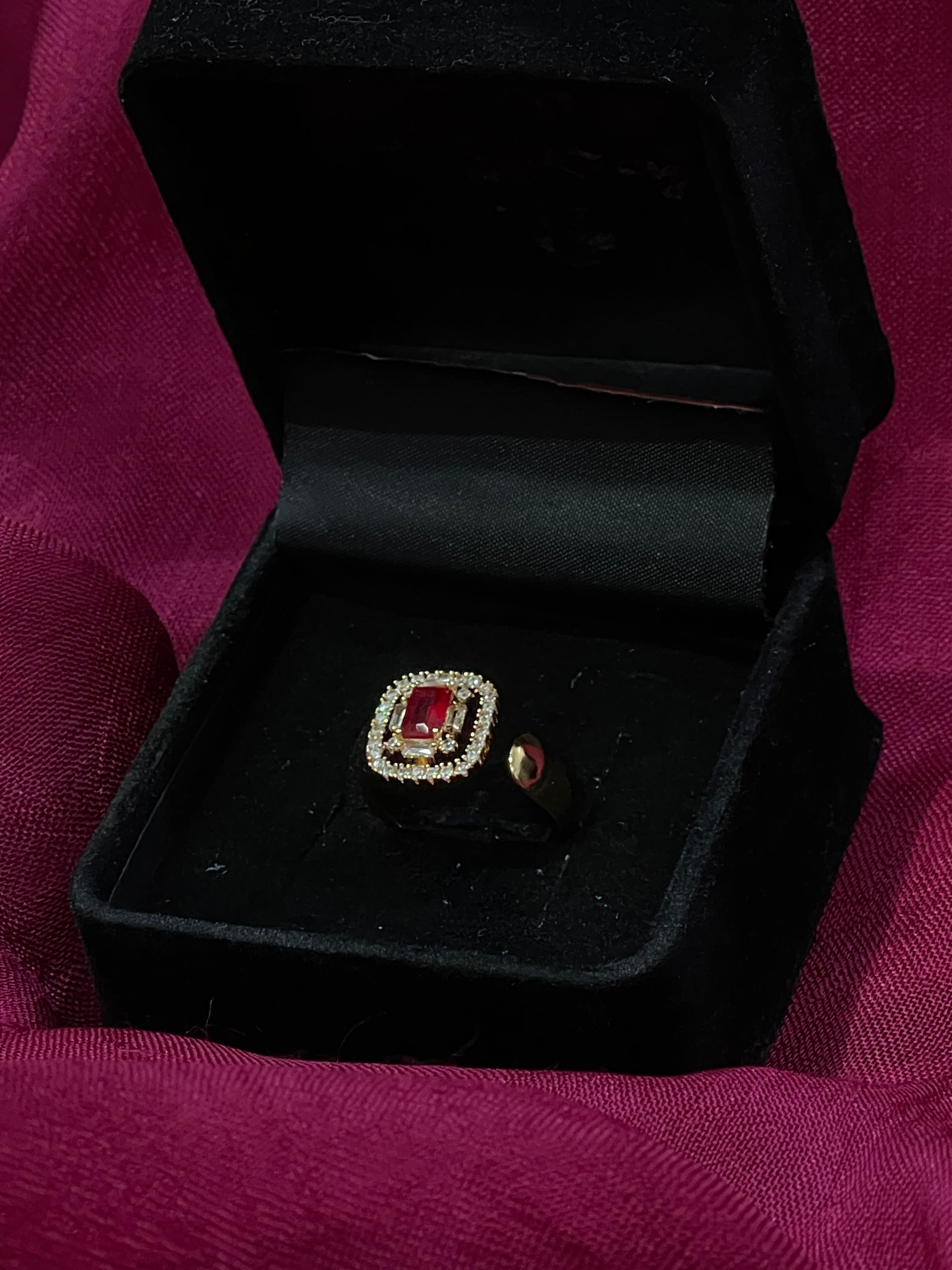 Double Halo Crystal Elegance Ring