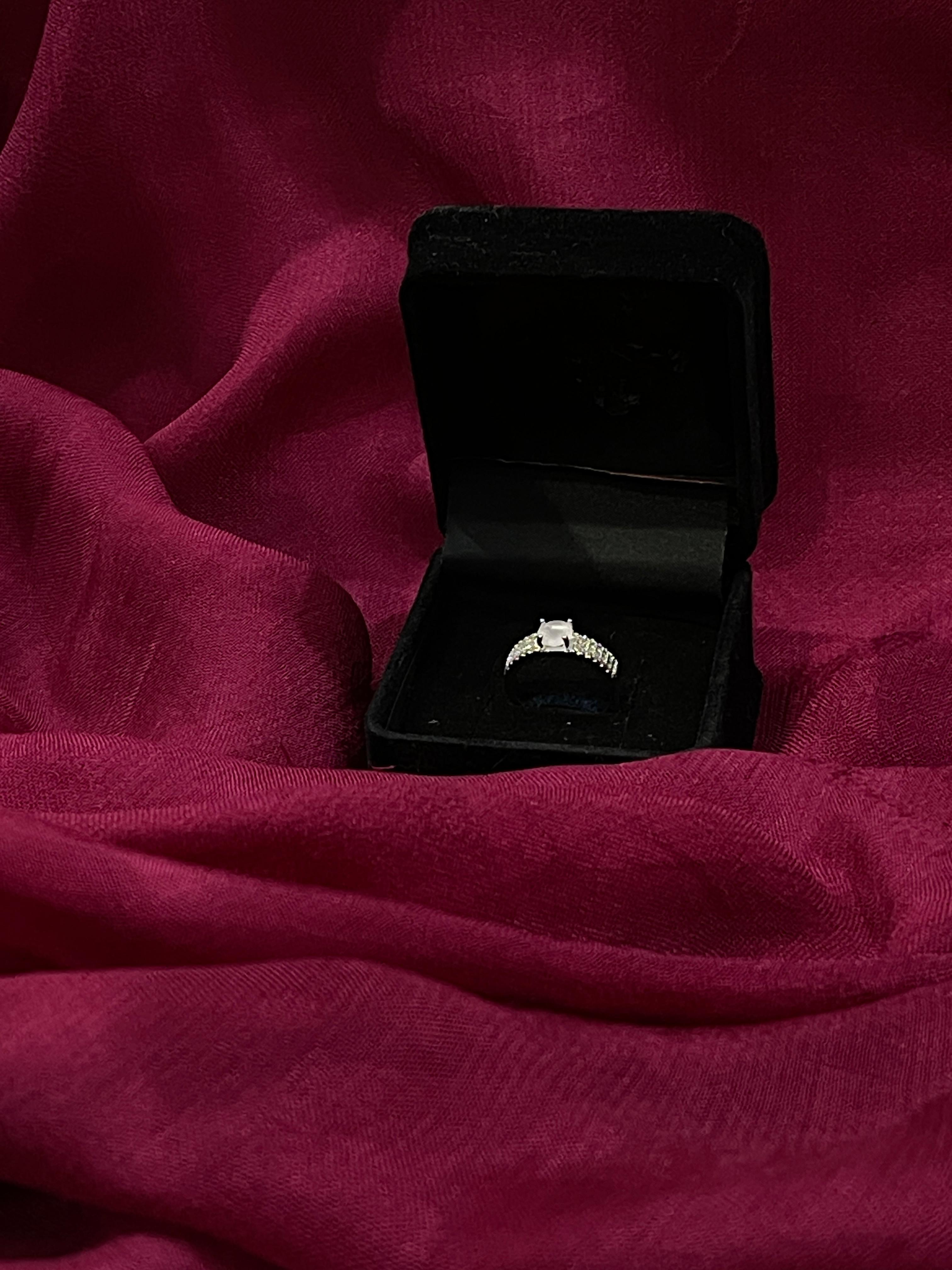 Lustrous Pavé Crystal Statement Ring