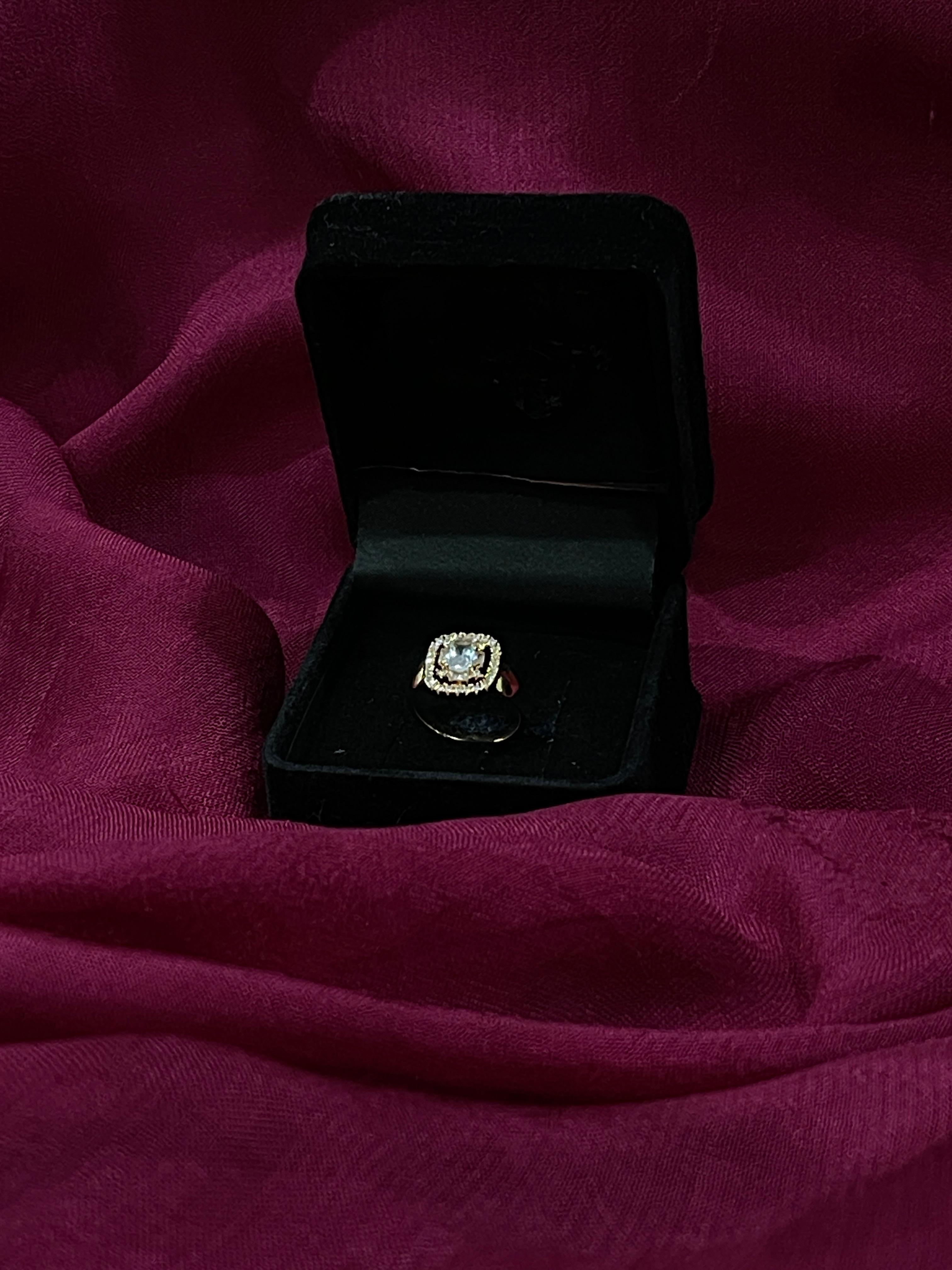 Double Halo Crystal Elegance Ring