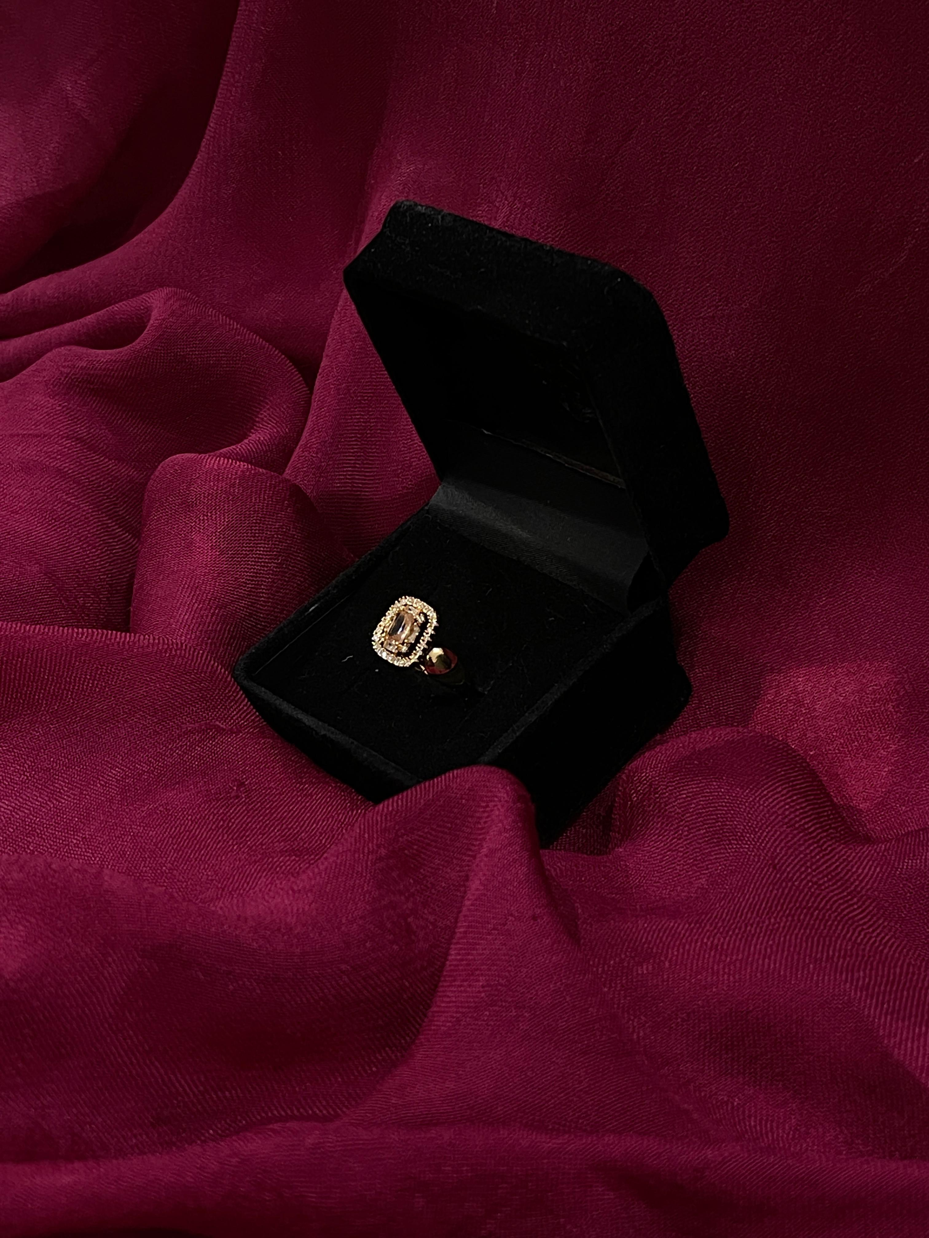 Double Halo Crystal Elegance Ring