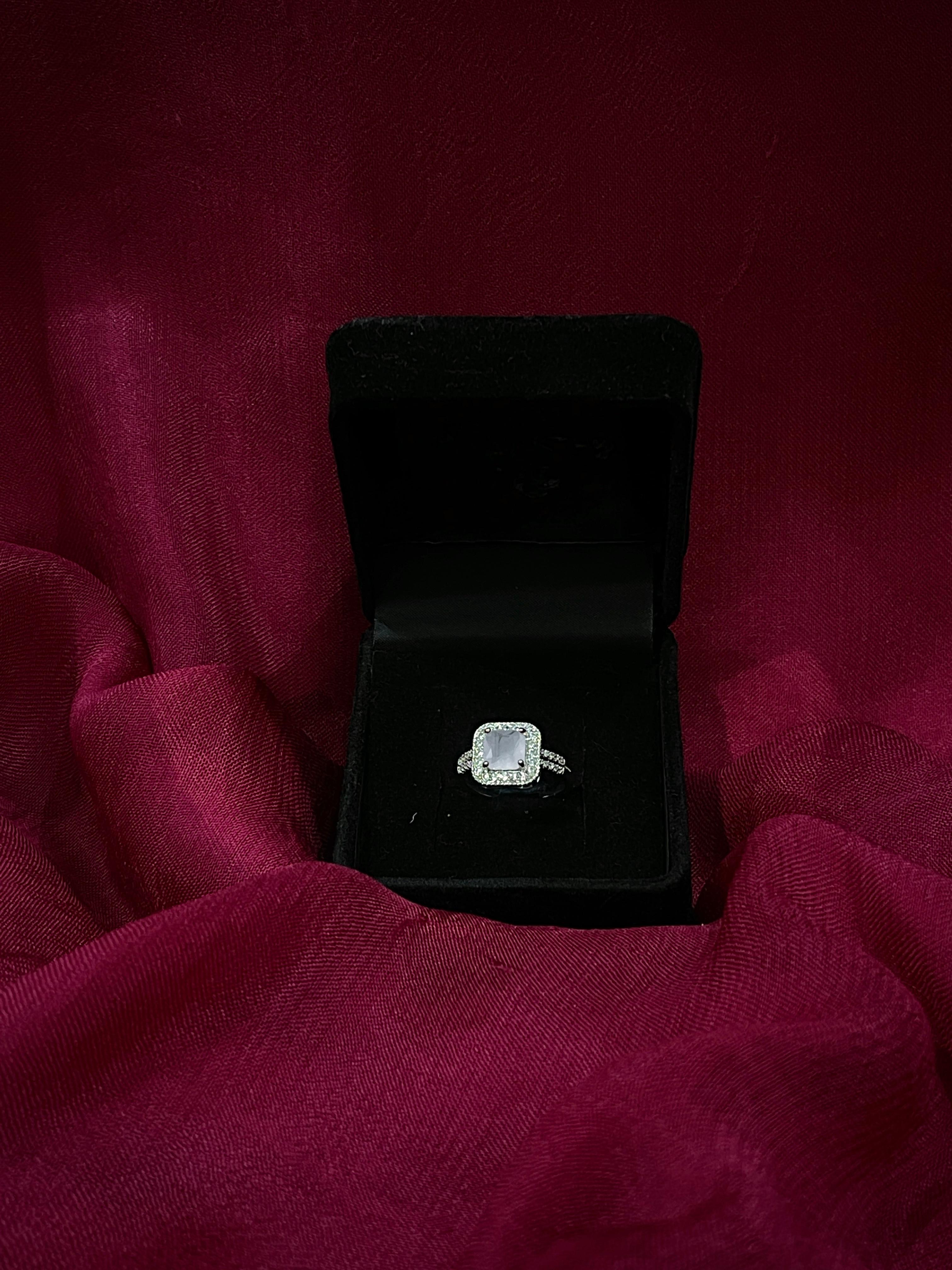 Emerald Elegance Halo Ring