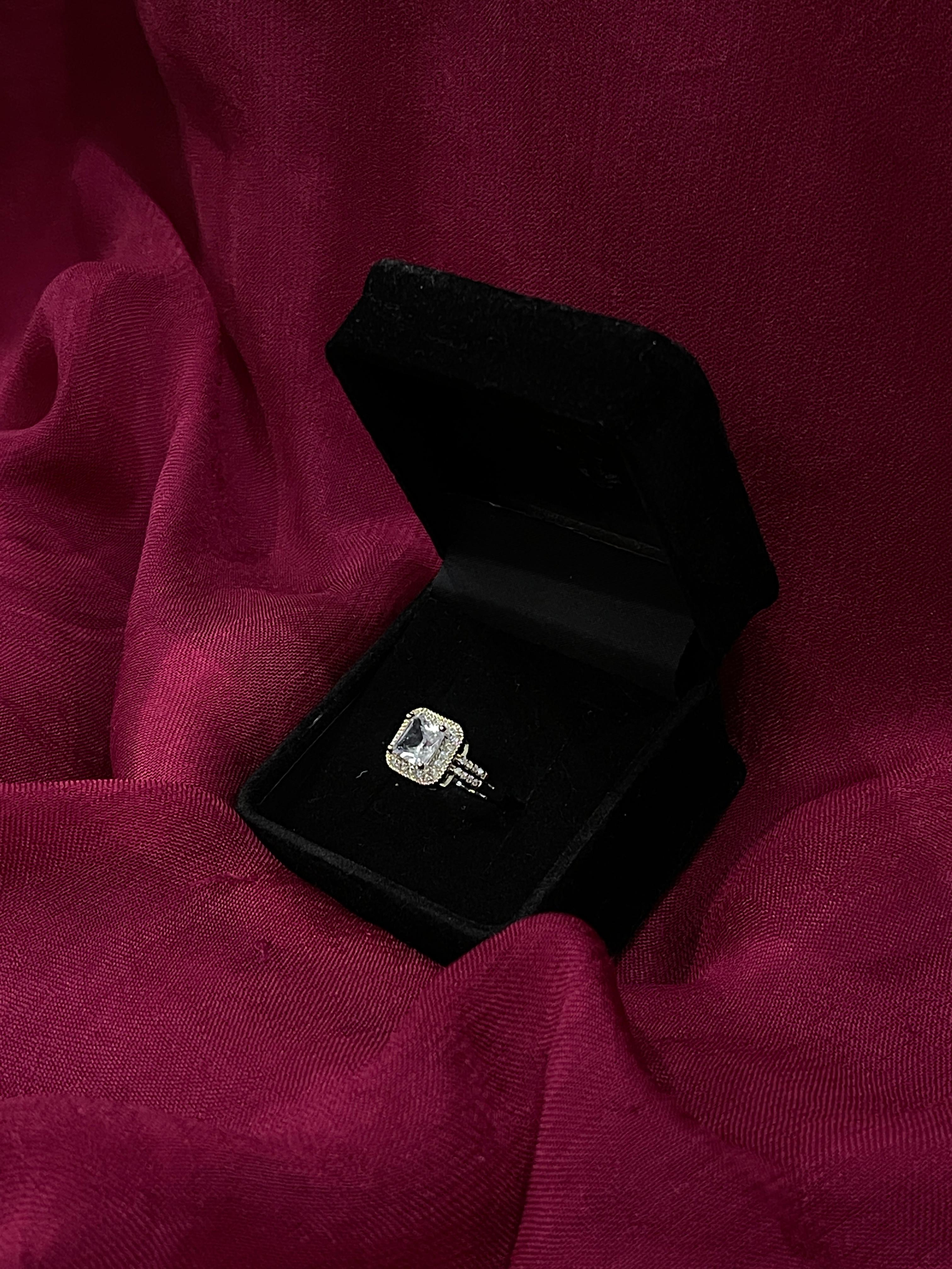 Emerald Elegance Halo Ring