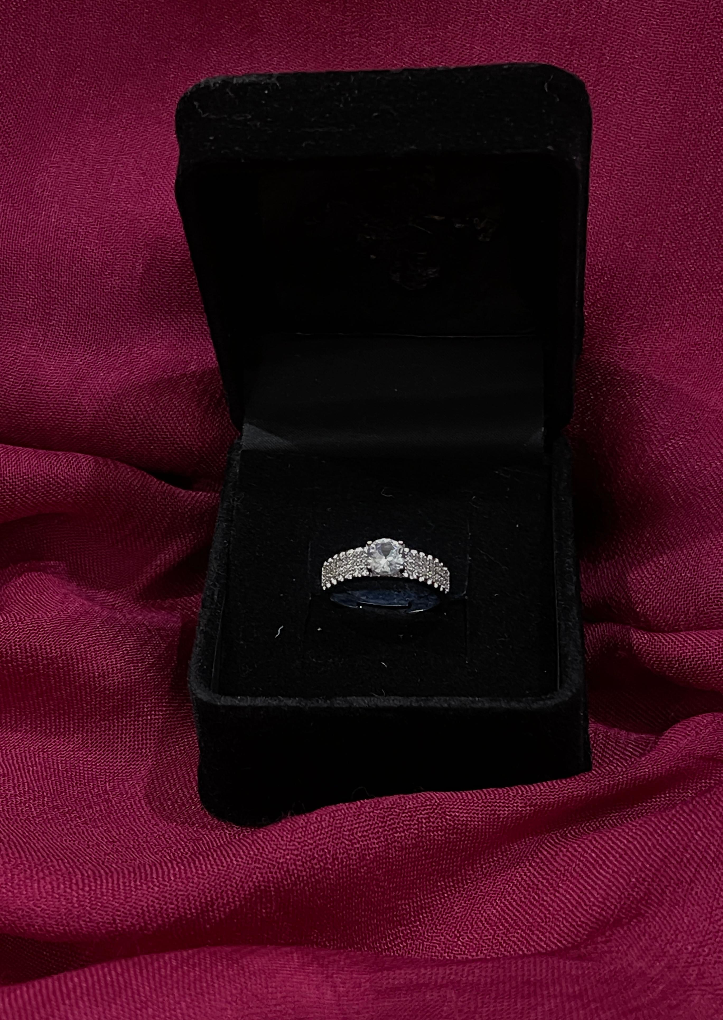 Lustrous Pavé Crystal Statement Ring