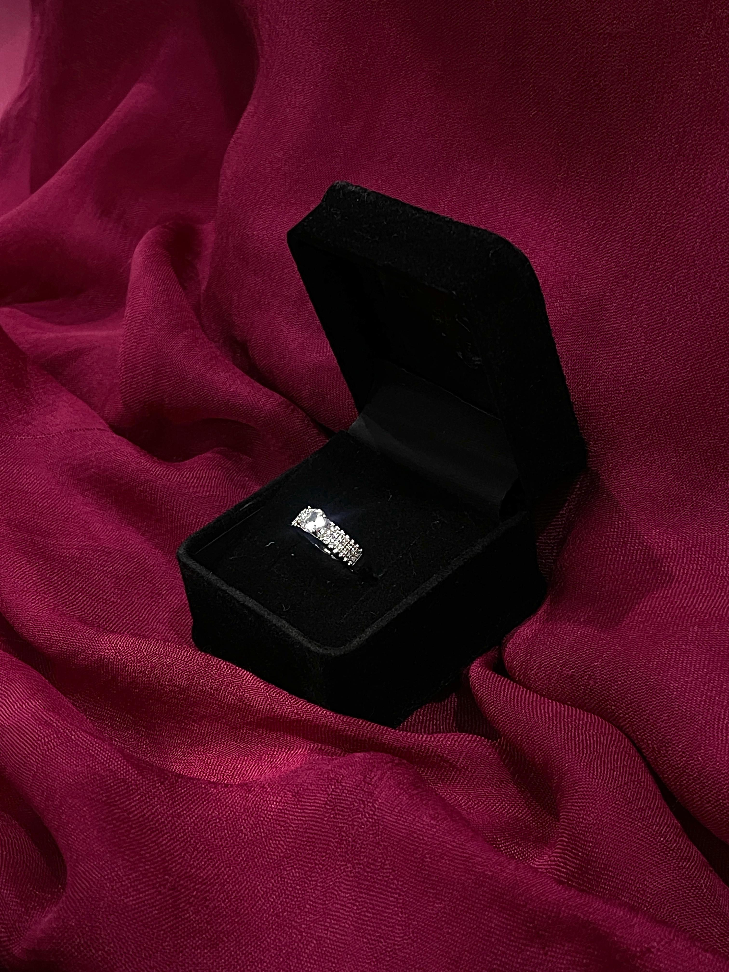 Lustrous Pavé Crystal Statement Ring